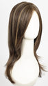DARK BROWN HL | A Blend of Dark Brown, Strawberry Light Auburn and Soft Chunky Medium and Dark Blonde Highlights.