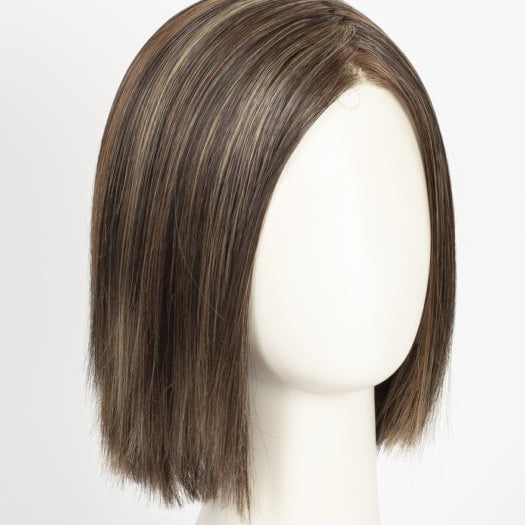 DARK BROWN HL | A Blend of Dark Brown, Strawberry Light Auburn and Soft Chunky Medium and Dark Blonde Highlights.