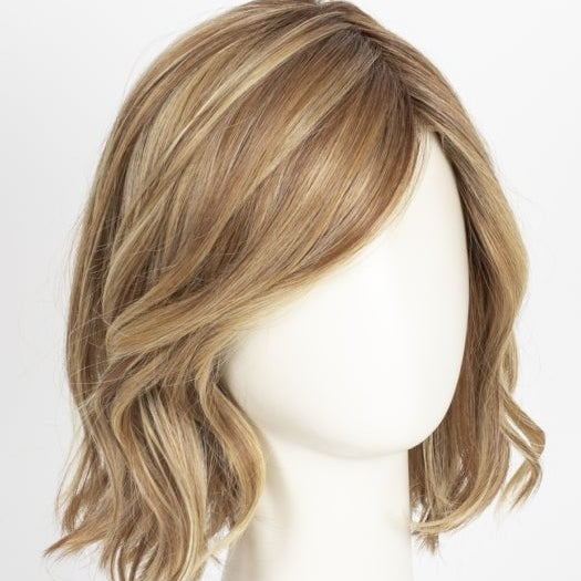 CARAMEL BLONDE R | Light Brown Rooted, with a blend of Light Gold Blonde, hint of Strawbery Blonde and Light Auburn with the balance of Cool, Light Blonde Highlights.