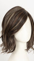 DARK BROWN HL | A Blend of Dark Brown, Strawberry Light Auburn and Soft Chunky Medium and Dark Blonde Highlights.