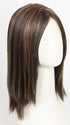 DARK BROWN HL | A Blend of Dark Brown, Strawberry Light Auburn and Soft Chunky Medium and Dark Blonde Highlights.