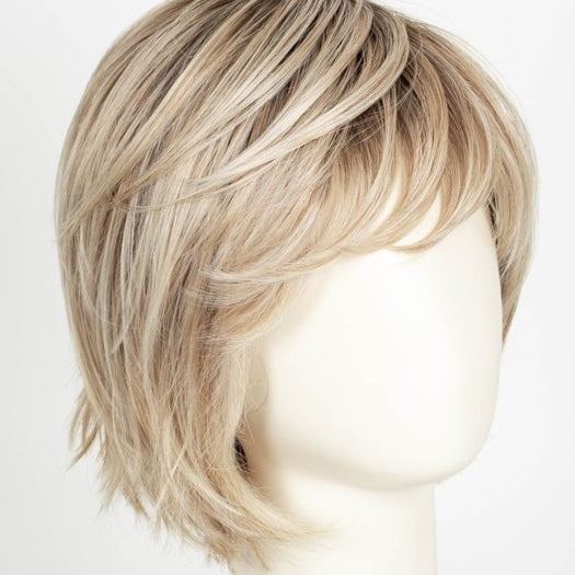CRUSHED ALMOND BLONDE R | A soft Neutral Light Blonde with a Light and Medium Blended Root Color.
