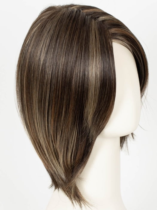 DARK BROWN HL | A Blend of Dark Brown, Strawberry Light Auburn and Soft Chunky Medium and Dark Blonde Highlights.