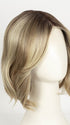 CREAMY-TOFFEE-R | Rooted Dark Blonde Evenly Blended with Light Platinum Blonde and Light Honey Blonde