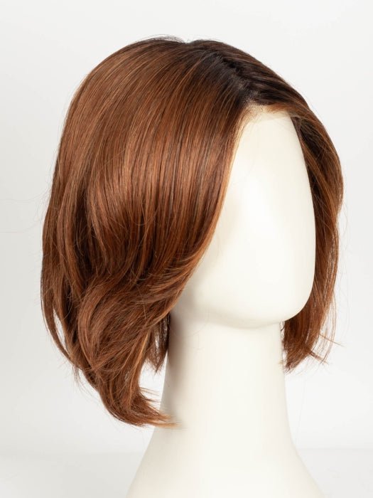 SHADED-AMBER | Coppery Blonde and Red Blend with Dark Amber Brown Roots
