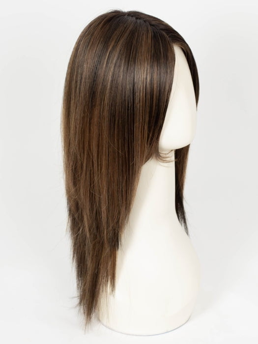 FRENCH ROAST BROWN-R  | A deep, luxurious brunette featuring a dark brown base with warm bronze and subtle red undertones. Softly rooted for natural depth and dimension.