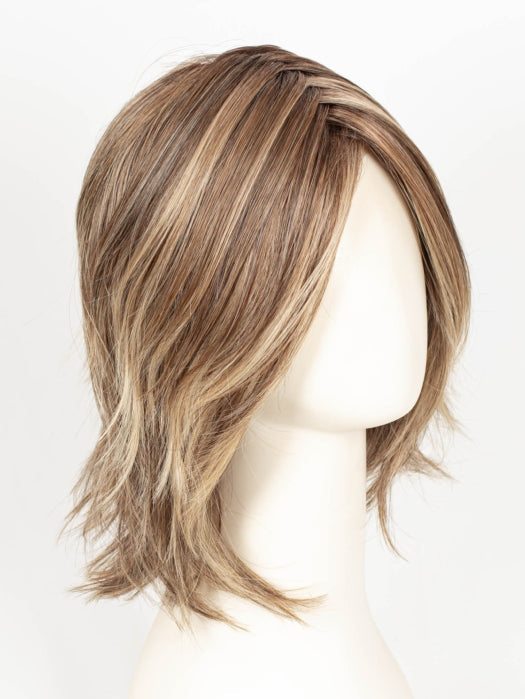 MACADAMIA LATTE R | A combination of Medium and Light Brown, highlighted with Light Gold Blonde, and a mixture of Ash Blonde and Light Gold Blonde, Rooted with Medium and Light Brown