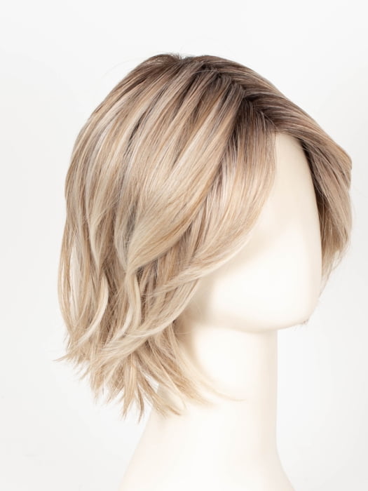 MILKSHAKE BLONDE R | A mixture of Light Sandy Brown, Highlighted with Light Ash Blonde with a Hint of Light Platinum Blonde with a Medium Root Color