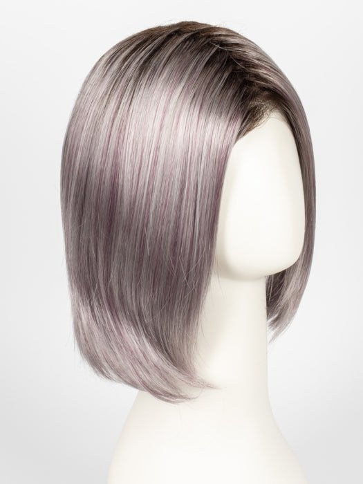 FS38/PLS8 FLURRY | Dark Natural Gold Brown with 35% Grey with Bold Plum Highlights. Shaded with Medium Brown