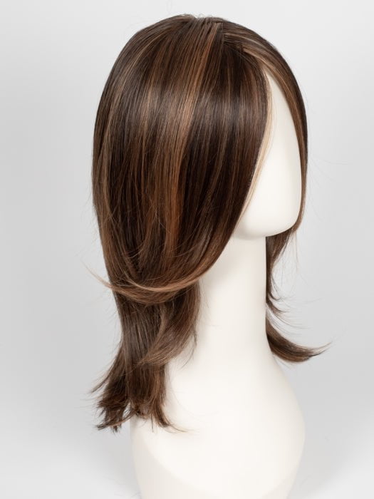 6F27 CARAMEL RIBBON | Natural Gold Brown with Medium Red-Gold Blonde Highlights & Tips