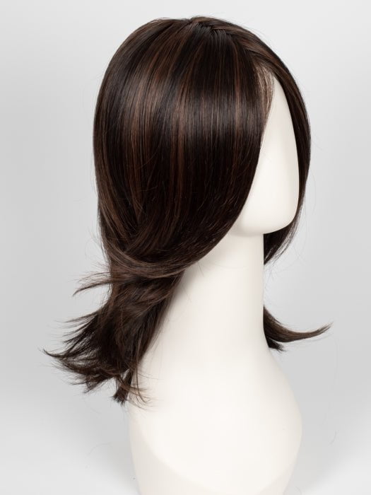 FS4/33/30A MIDNIGHT COCOA | Dark Brown, Medium Red, Medium Natural Red Blonde/Brown Blend with Medium Natural Red Blonde/Brown Blend Bold Highlights