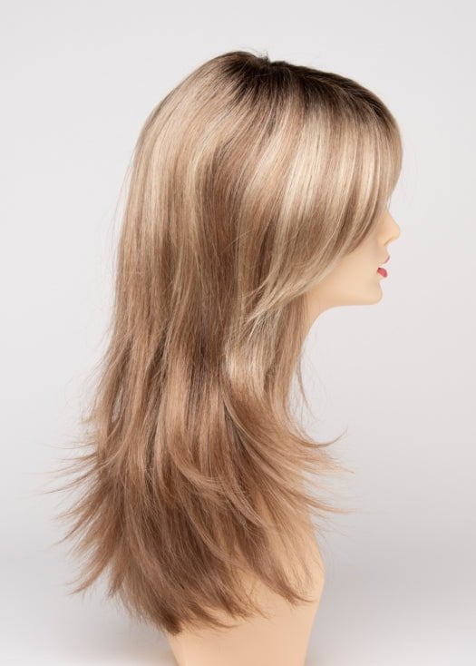 SPARKLING CHAMPAGNE | Medium Brown roots with overall Strawberry Blonde base and soft Golden Blonde highlights