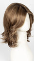 MAPLE-SUGAR-R | Light-Medium Brown Base with Warm Medium Blonde Highlights and Dark Brown Roots