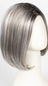 CHROMERT1B | Gray and White with 25% Medium Brown Blend and Off-Black Roots