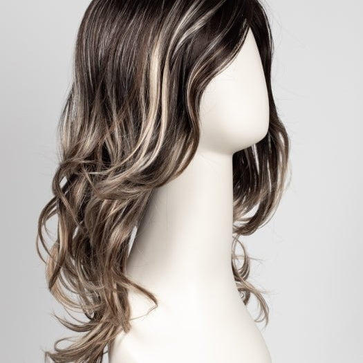 AMERICANO | Dark Brown Base with Medium Golden Brown, Pale Blonde, and Platinum Blonde Highlights
