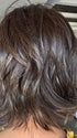 Lisa Mullins @beautifulyouwigreviews wearing Alicante by BelleTress in shade TRIPLE CHOCOLATE R | A subtle Cappucino root Color and a blend of Medium Ash Brown mixed with a slight warmth of Rich Chocolate