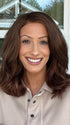 Jenna Fail @jenna_fail wearing AMANDA by ENVY in color CINNAMON RAISIN | Medium Brown with Auburn and Cinnamon highlights