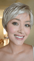 Steph @wigswithsteph wearing WINNER PETITE by RAQUEL WELCH WIGS in color R23S+ GLAZED VANILLA | Cool Platinum Blonde with Almost White Highlights