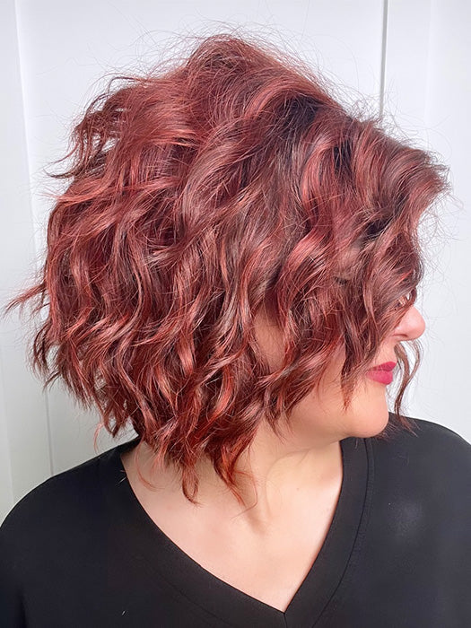 Marcie Mertz @wig.obsessed wearing BEAMING BEAUTY by GABOR in color GF132SS SANGRIA