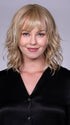 Model is wearing BIRMINGHAM in color BUTTER CREAM BLONDE | Golden Blonde with light blonde highlights