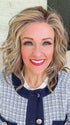 Marcie Mertz @wig.obsessed wearing POLO by BELLETRESS in color MACADAMIA LATTE R | A combination of Medium and Light Brown, highlighted with Light Gold Blonde, and a mixture of Ash Blonde and Light Gold Blonde, Rooted with Medium and Light Brown