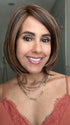 Lorena @faux.hurr.lifee wearing MONTECITO by BELLE TRESS in color MOCHA MAPLE BROWN | A mix of Dark Brown, Medium Brown, Light Auburn, Medium Strawberry