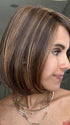 Lorena @faux.hurr.lifee wearing MONTECITO by BELLE TRESS in color MOCHA MAPLE BROWN | A mix of Dark Brown, Medium Brown, Light Auburn, Medium Strawberry