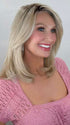 Kim @letstalkwithkim wearing OWN THE ROOM by GABOR in color GF19-23SS BISCUIT | Light Ash Blonde Evenly Blended with Cool Platinum Blonde with Dark Roots