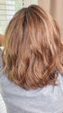 Marcie Mertz @wig.obsessed wearing CHARLOTTE by ENVY in shade CINNAMON TOFFEE | Neutral to Warm Light Brown with Dark Brown Roots