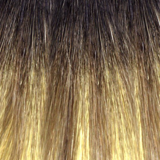 BLUSH-BLONDE-R | Dark Gold Blonde and Auburn Blend with Medium Brown Roots