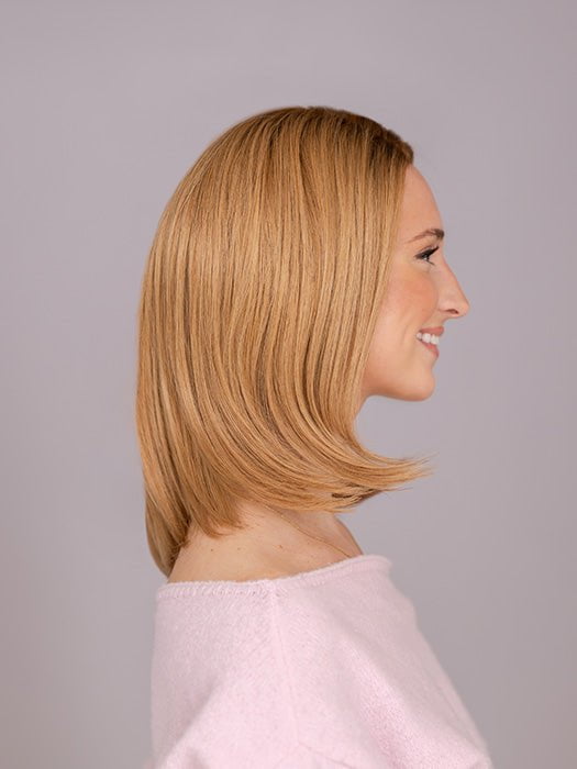 Sandy Bonde Rooted | Medium Honey Blonde, Light Ash Blonde, and Lightest Reddish Brown blend with Dark Roots