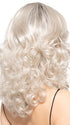SNOW-GREY-R | White Grey and Light Grey Blend with Medium Brown Roots