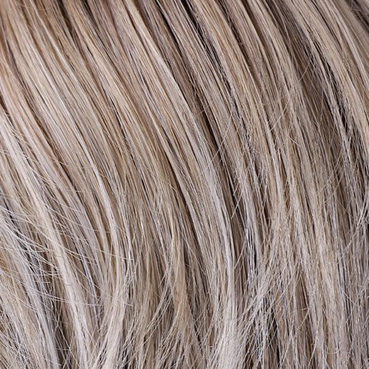 BUTTERCAKE BLONDE-R | A neutral-warm blonde blend featuring light brown, ash, and lightest blonde tones with natural-looking darker roots for added depth and realism.