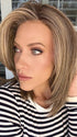 Kristyna Moore @kristynamoore wearing CHELSEA by BELLE TRESS in color MACADAMIA LATTE R | A combination of Medium and Light Brown, highlighted with Light Gold Blonde, and a mixture of Ash Blonde and Light Gold Blonde, Rooted with Medium and Light Brown