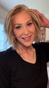 Eileen @crazywiglady is wearing CLOVER by ESTETICA in color RH1488 | Dark Blonde with Lightest Blonde Highlights