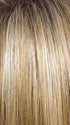 CREAMY TOFFEE R | Rooted Dark with Light Platinum Blonde and Light Honey Blonde evenly blended