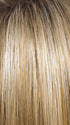 CREAMY-TOFFEE-R | Rooted Dark Blonde Evenly Blended with Light Platinum Blonde and Light Honey Blonde
