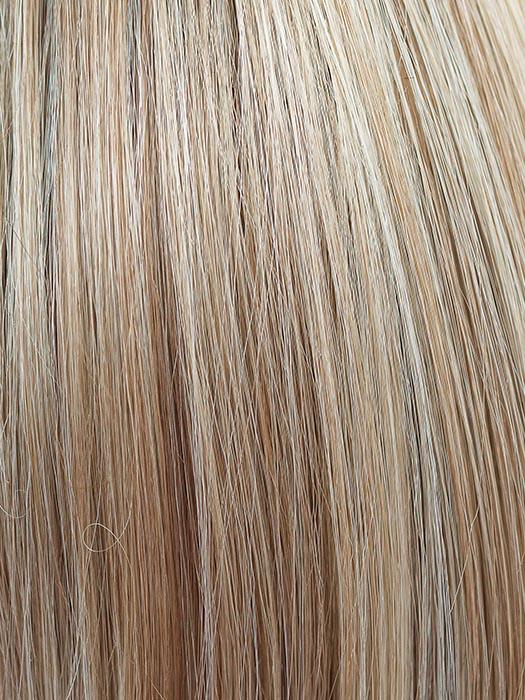 CHAMPAGNE-BLUSH | Creamy White Blonde Base transitions to Strawberry Blonde with Light Auburn Highlights