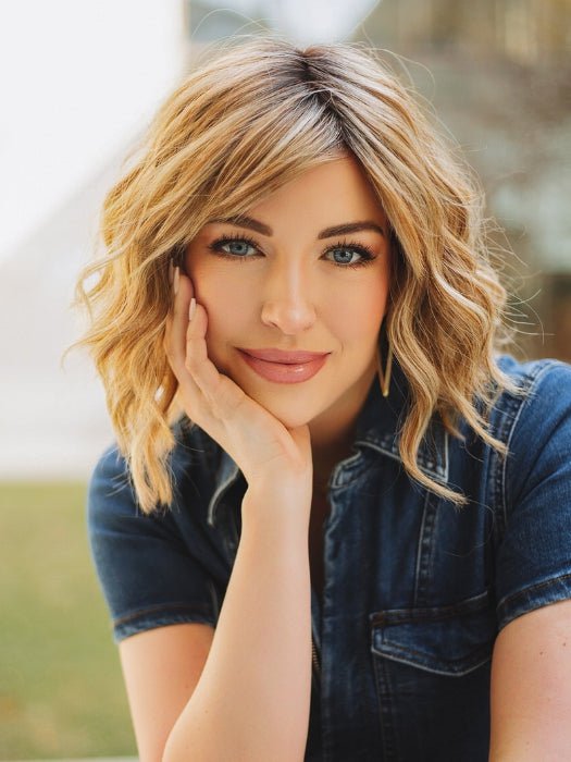 GF14-22SS WHEAT | Dark Blonde Evenly Blended with Platinum Blonde with Dark Roots