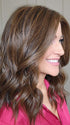 Natalie Gray @vanish.into.thin.hair wearing COREY by ENVY in color MEDIUM BROWN | Medium Brown with natural highlights