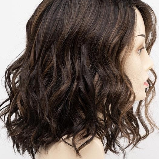 AMARETTO-CREAM | Dark Brown roots with overall Medium Brown base with Honey Blonde highlights