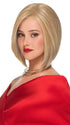 A medium asymmetrical bob with sleek hair that is precisely cut into face-flattering layers