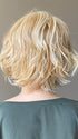 Donna @style.me.ageless wearing LOS ANGELES by BELLETRESS in color BUTTERCREAM BLONDE | A combination of Gold Blonde, Neutral Blonde, Sandy Blonde, with Pure Blonde highlights