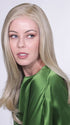 Model is wearing FIRENZE by BELLETRESS in color CAKE-BATTER- BLONDE | A blend of Light Creamy Blonde and Soft Golden Blonde with the balance of Subtle Lighter Highlights.