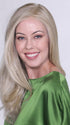 Model is wearing FIRENZE by BELLETRESS in color CAKE-BATTER- BLONDE | A blend of Light Creamy Blonde and Soft Golden Blonde with the balance of Subtle Lighter Highlights.
