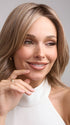 FARREN by AMORE in color SANDY-BEIGE-BLOND-R | Carefully placed shades of dark sandy blonde and light neutral blonde with medium root tone for added depth.  