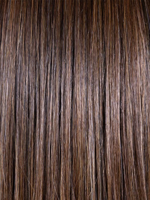 FRENCH ROAST BROWN-R  | A deep, luxurious brunette featuring a dark brown base with warm bronze and subtle red undertones. Softly rooted for natural depth and dimension.