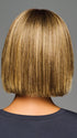 Model is wearing CUTTING EDGE in GF9-24SS ICED CAFÉ LATTE | Dark Brown shaded with Golden Brown
