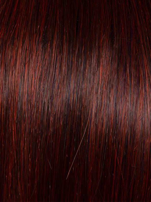 GF132SS SANGRIA | Intense Fiery Red with dark roots and blended highlights for dimension and depth	
