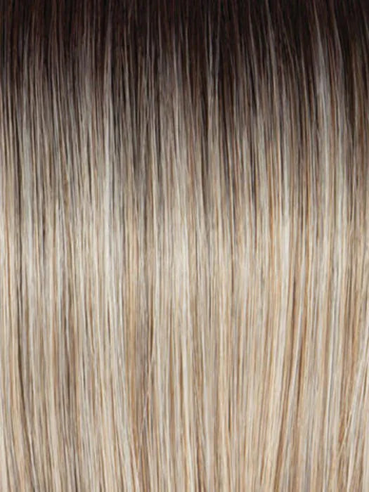 GF16-21SS ICED COFFEE | Light Ash Blonde Evenly Blended with Cool Platinum Blonde with Subtle Darker Roots